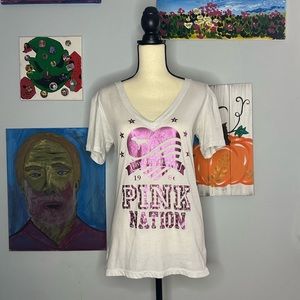 Victoria Secret Pink Nation T-shirt size Medium